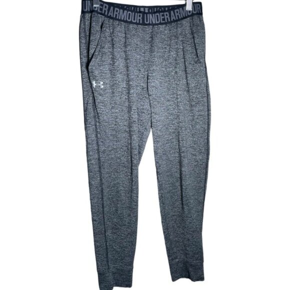 Under Armour Small Leggings Grey Casual Pocket Activewear Gym Workout Loungewear - Picture 3 of 6